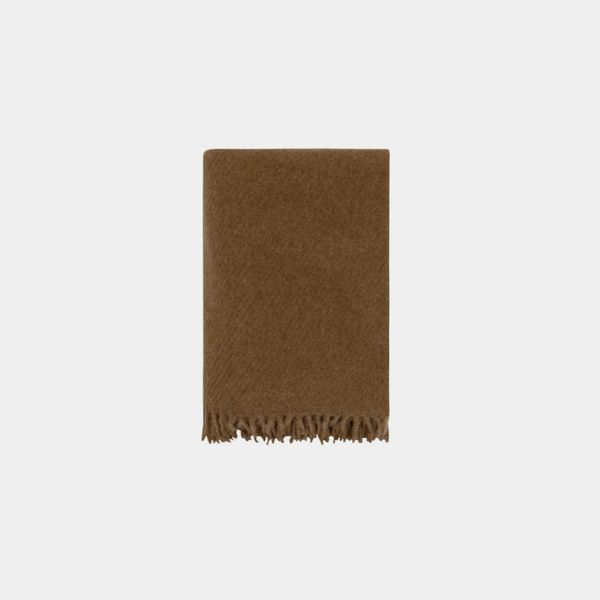 Hovedbilde Falketind ullpledd varm oker