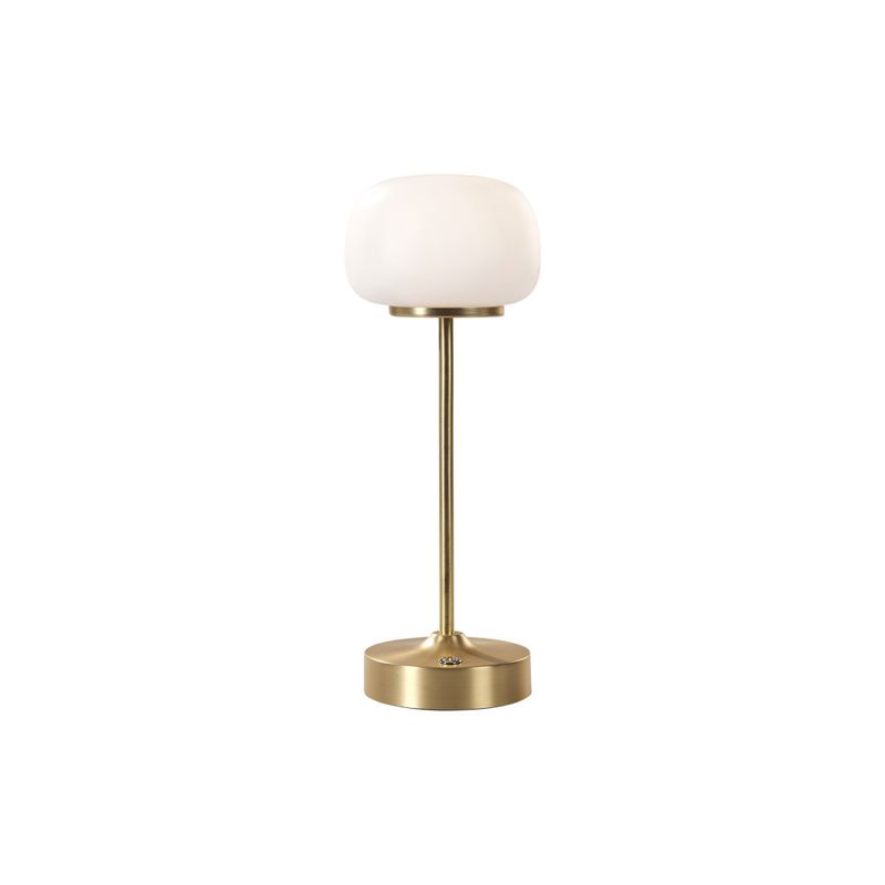 Nellie bordlampe oppladbar messing/opal