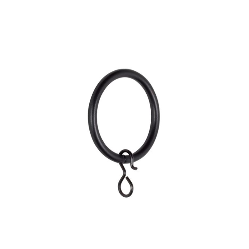 Gardinringer Svart 10pk